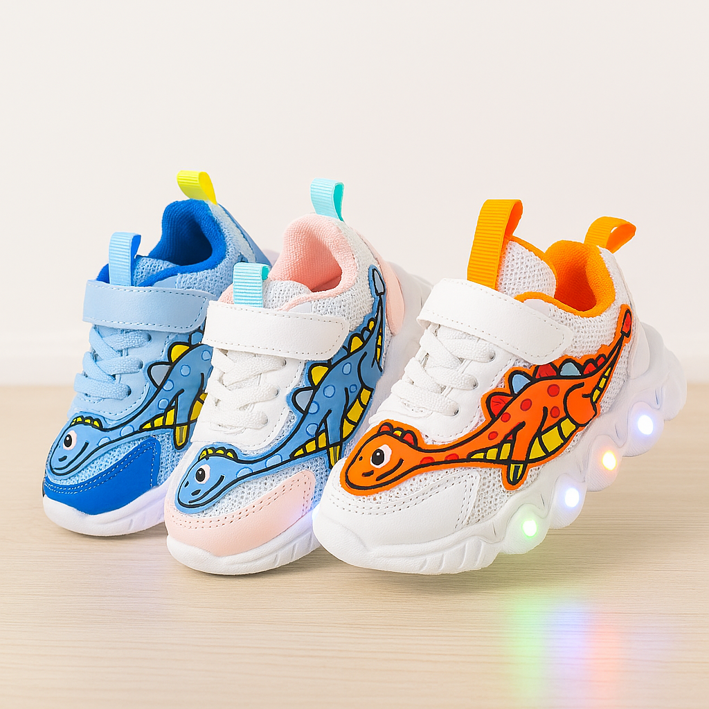 LED Dinosaur Edition Sneakers for Kids (1–6 Years)