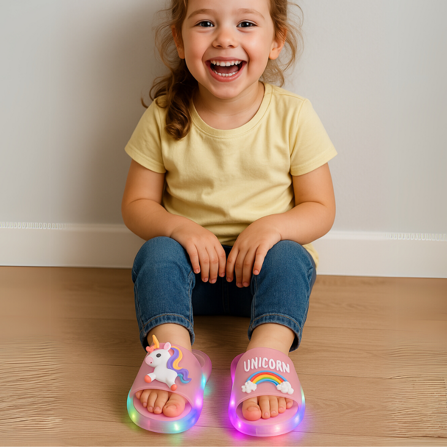 Unicorn LED Luminous Slippers 1-8 år