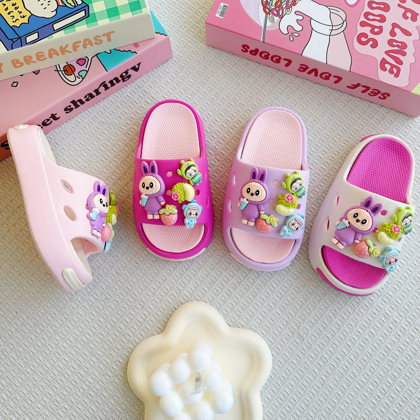 Cartoon EVA Slippers for Kids Fun 3D Characters 2-9 Years