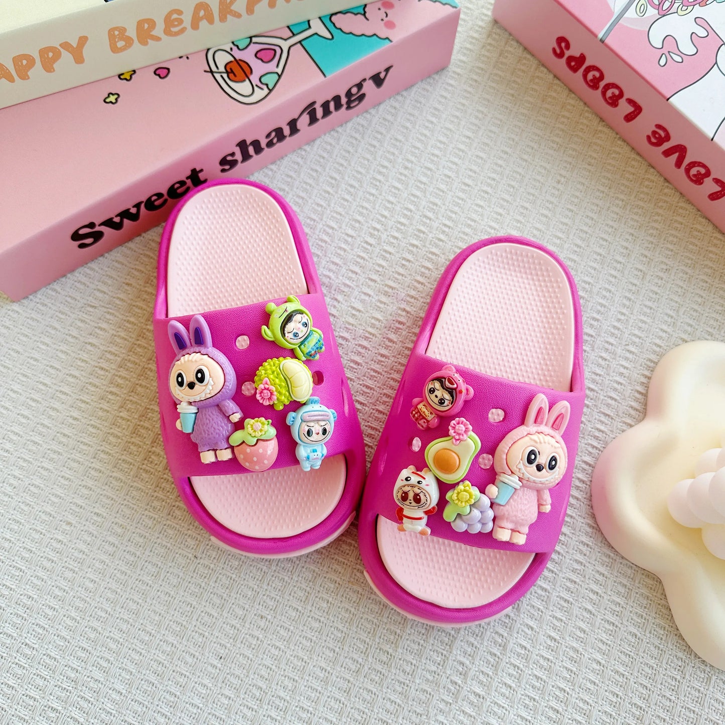 Cartoon EVA Slippers for Kids Fun 3D Characters 2-9 Years