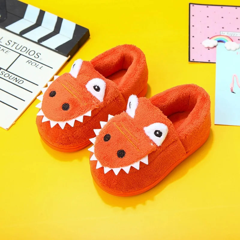 Soft Cartoon Dino Slippers Ages 1-6
