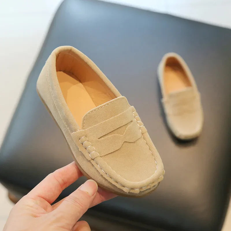 Kids Classic Leather Slip-On Loafers – School & Casual Wear