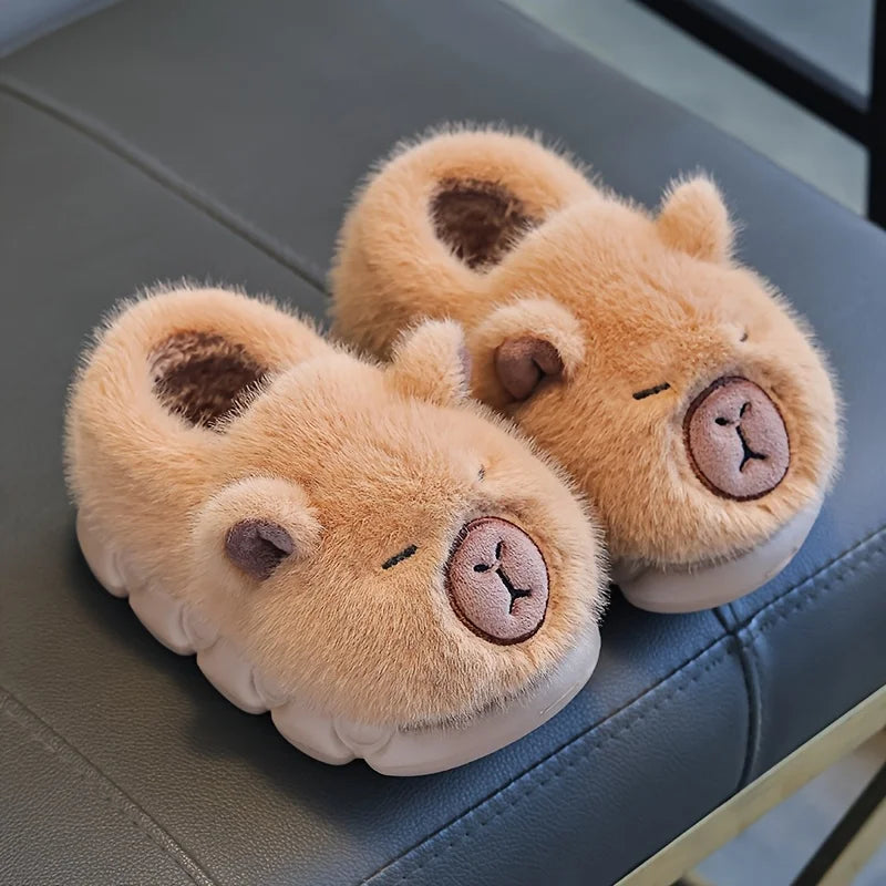 Warm Capybara Slip-On Slippers Ages 2-13