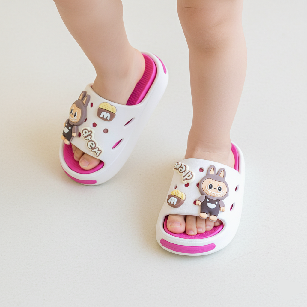 Pink and Purple EVA Slippers Ages 2–10
