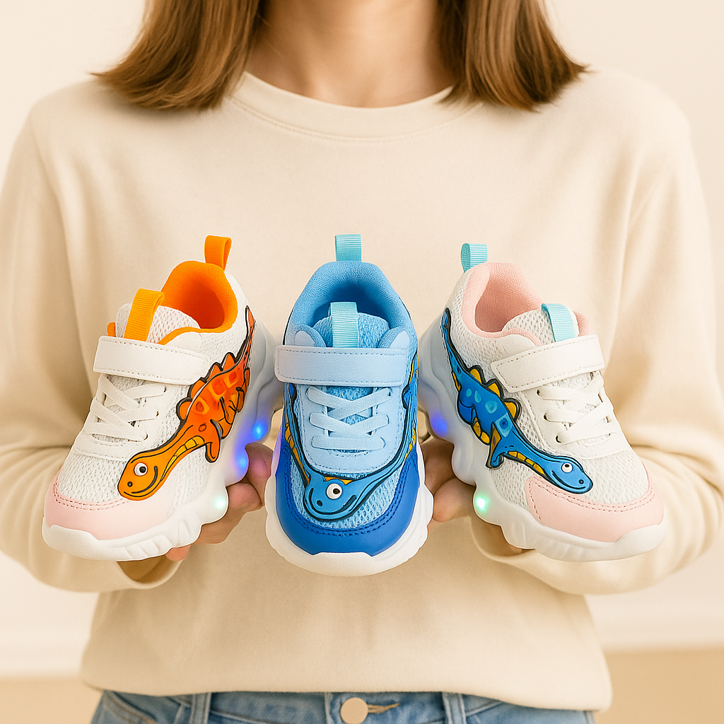 LED Dinosaur Edition Sneakers for Kids (1–6 Years)