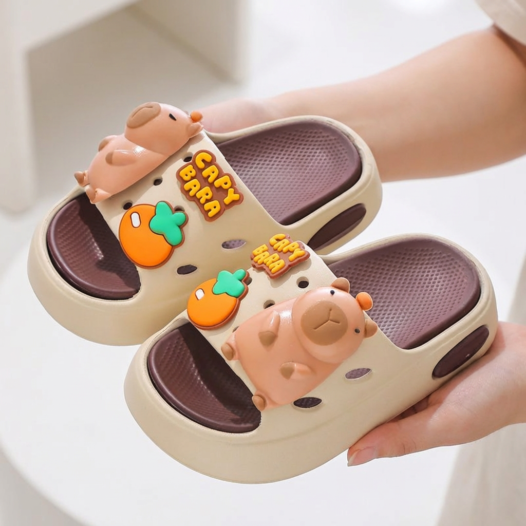 Kapcie Capybara z miękką podeszwą i antypoślizgowe (dla dzieci w wieku 2-9 lat)