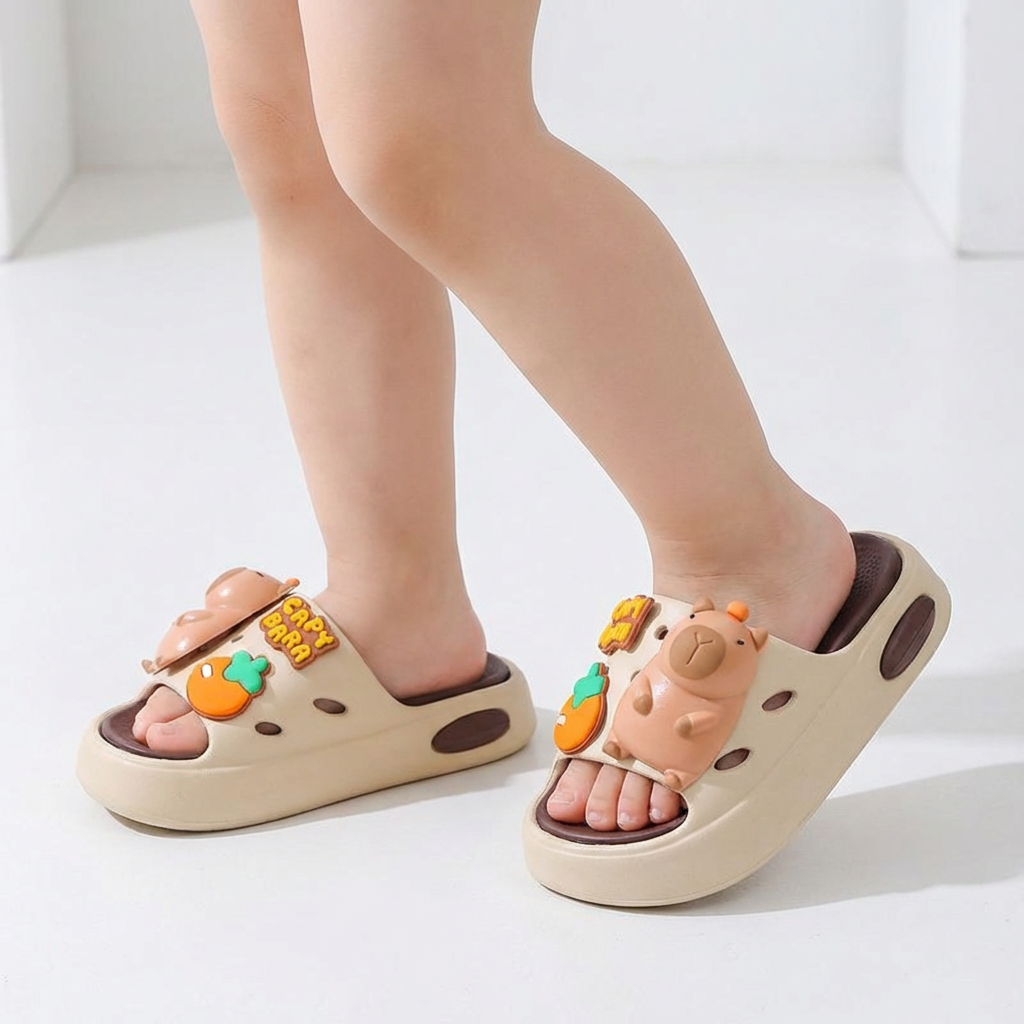 Kapcie Capybara z miękką podeszwą i antypoślizgowe (dla dzieci w wieku 2-9 lat)