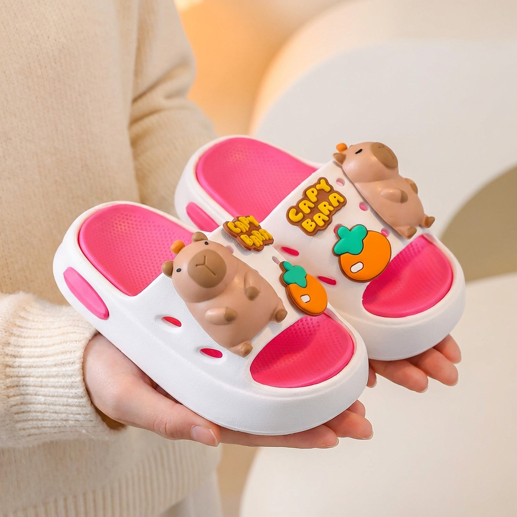 Kapcie Capybara z miękką podeszwą i antypoślizgowe (dla dzieci w wieku 2-9 lat)