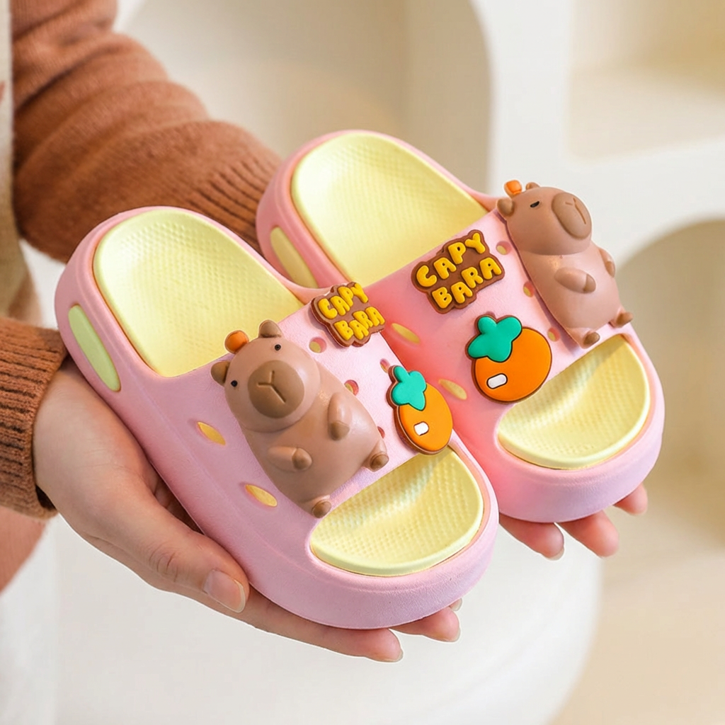 Kapcie Capybara z miękką podeszwą i antypoślizgowe (dla dzieci w wieku 2-9 lat)