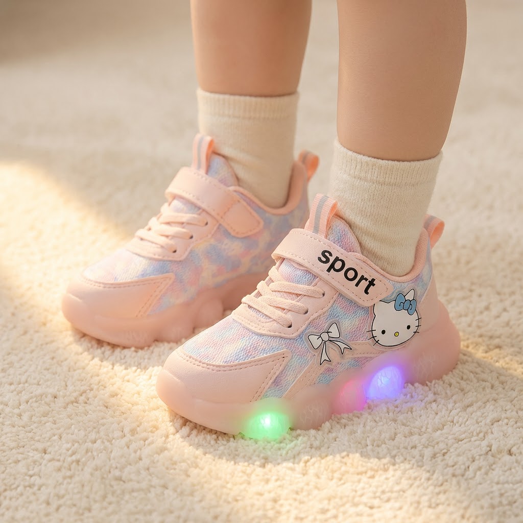 Adidasi Hello Kitty Bubble LED pentru copii (1-6 ani)