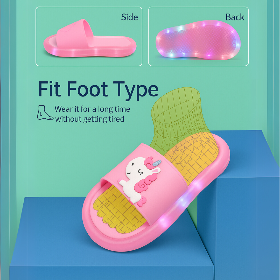 Unicorn LED Luminous Slippers 1-8 Years