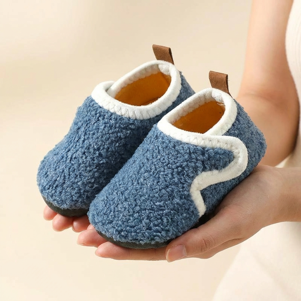 Cozy Plush Indoor Shoes Anti-Slip (Ages 3-11)