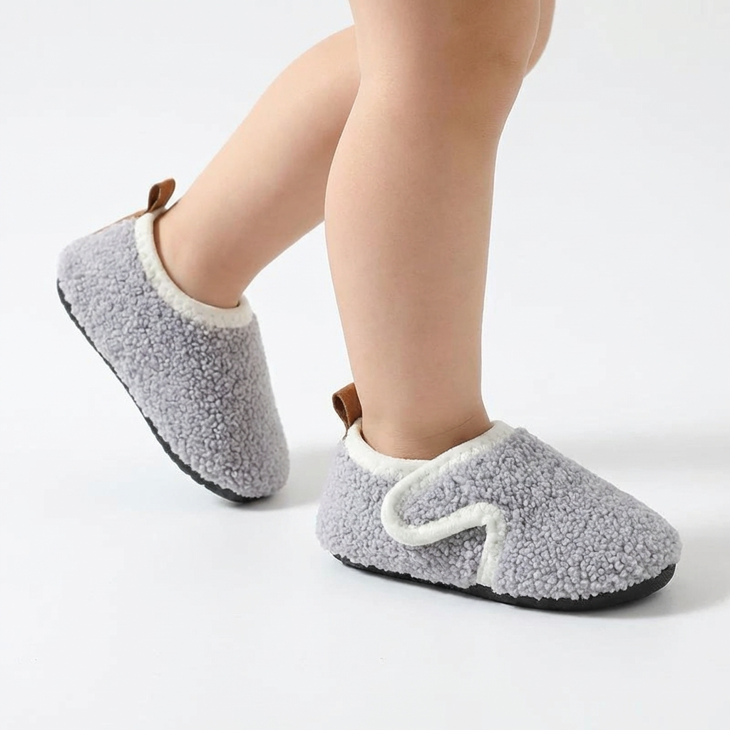 Cozy Plush Indoor Shoes Anti-Slip (Ages 3-11)