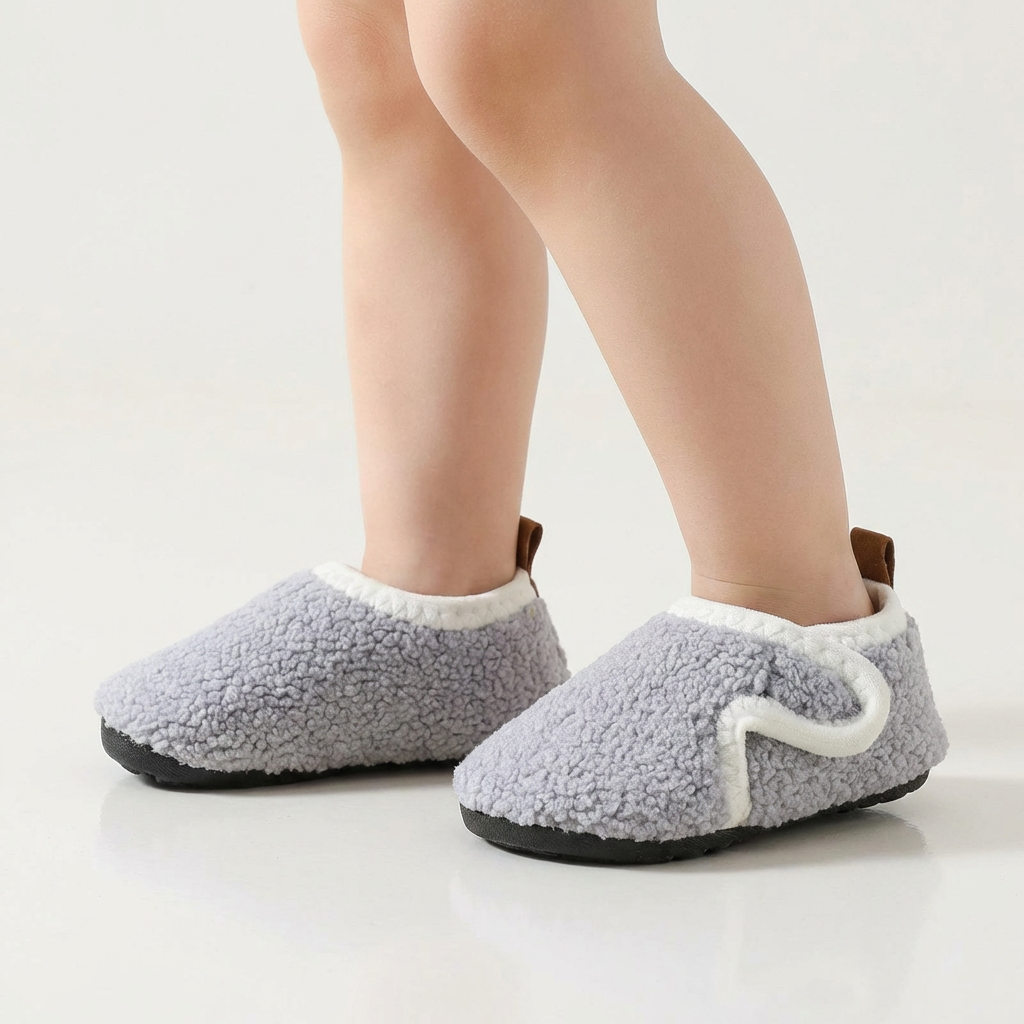Cozy Plush Indoor Shoes Anti-Slip (Ages 3-11)