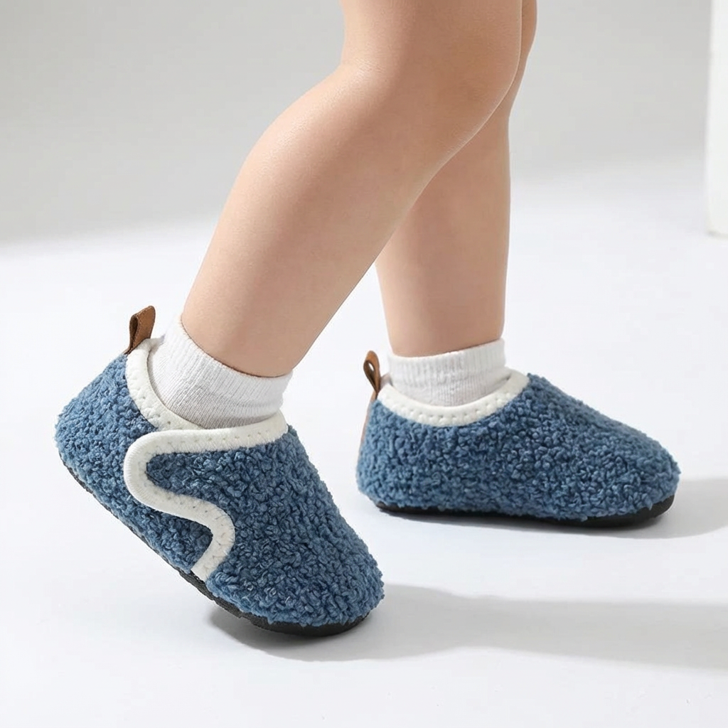 Cozy Plush Indoor Shoes Anti-Slip (Ages 3-11)