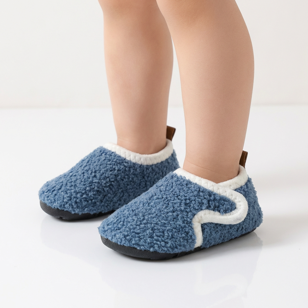 Cozy Plush Indoor Shoes Anti-Slip (Ages 3-11)