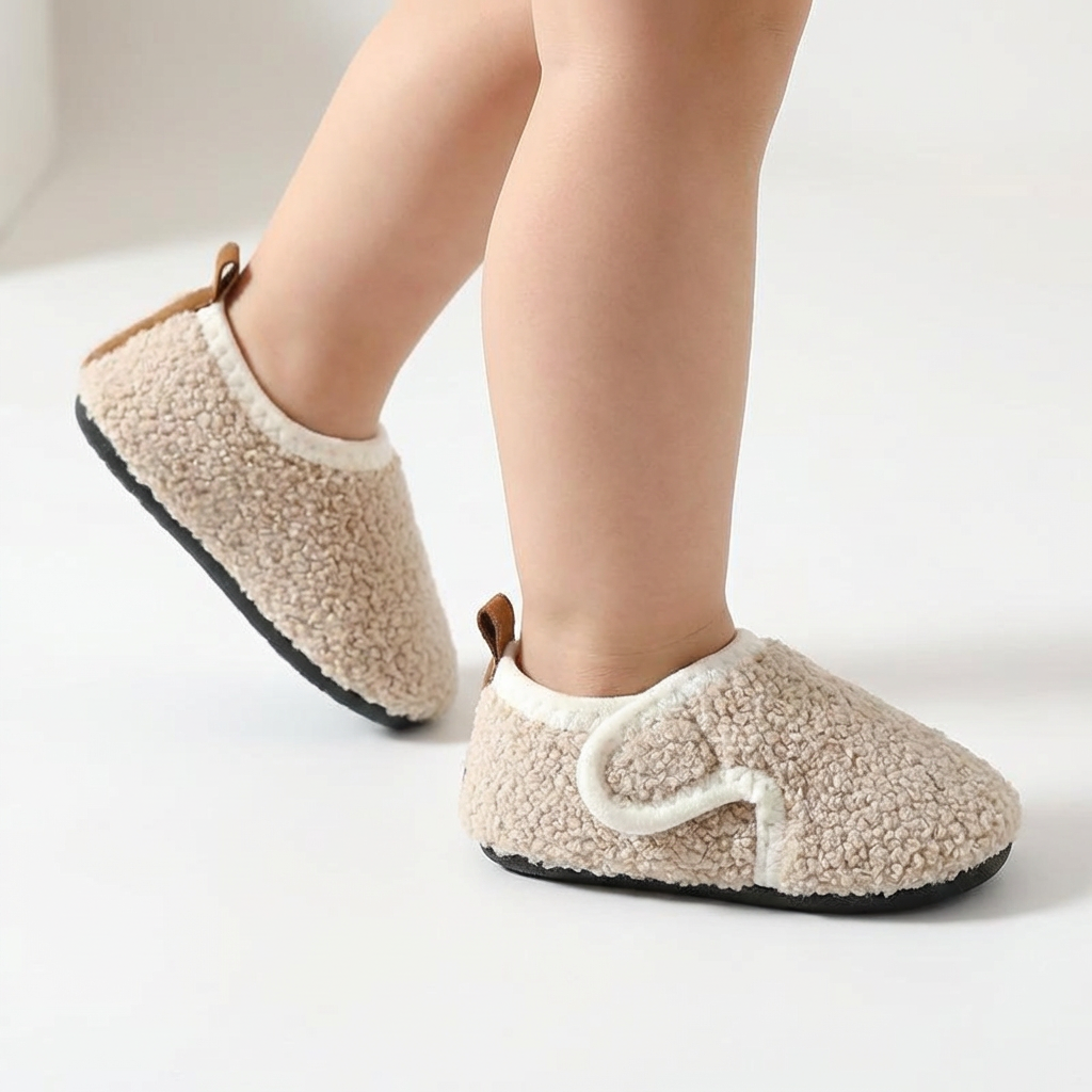 Cozy Plush Indoor Shoes Anti-Slip (Ages 3-11)