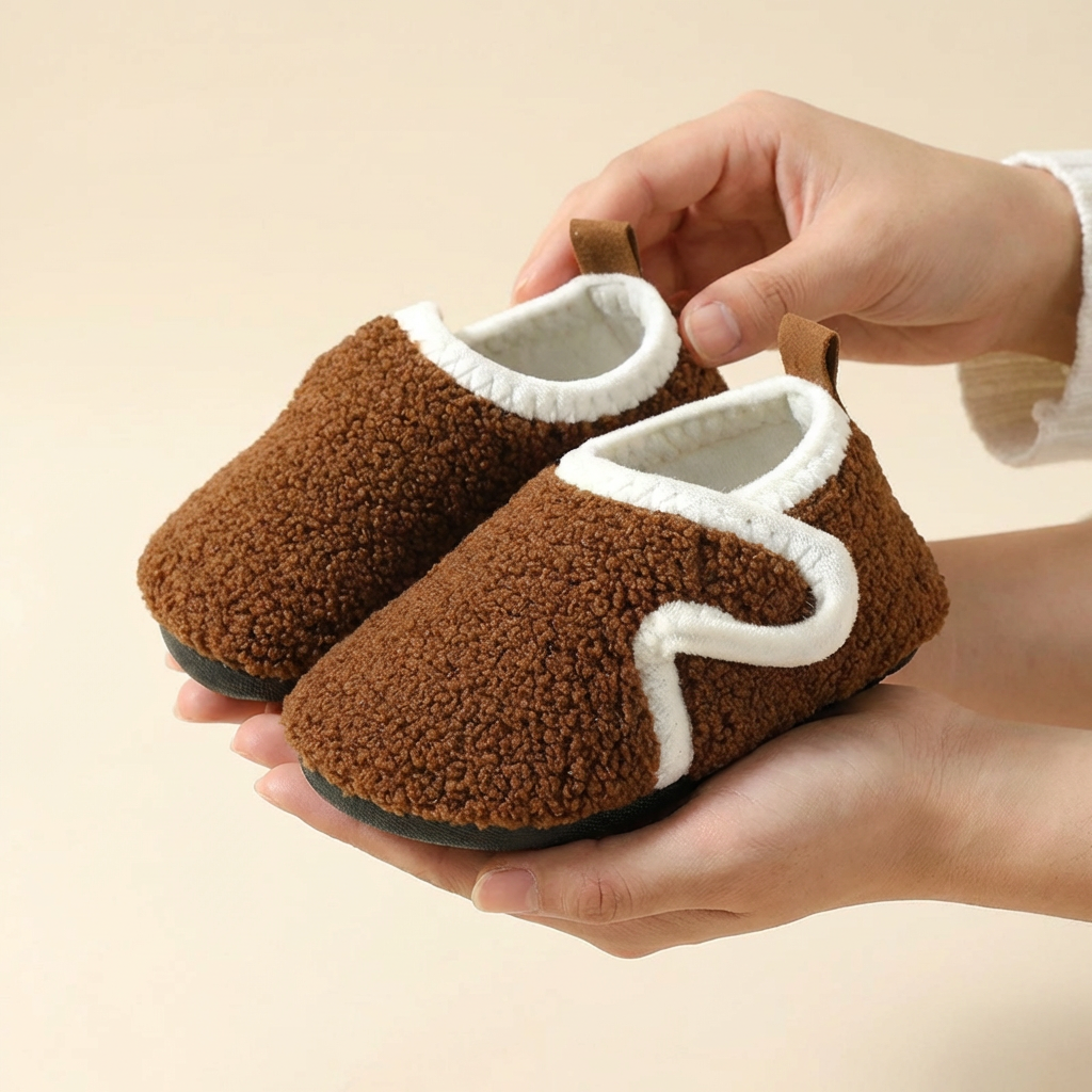 Cozy Plush Indoor Shoes Anti-Slip (Ages 3-11)