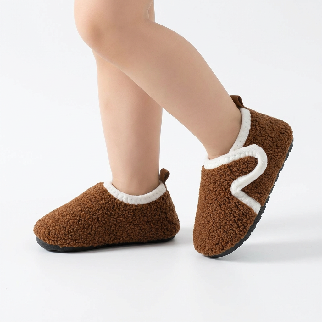 Cozy Plush Indoor Shoes Anti-Slip (Ages 3-11)