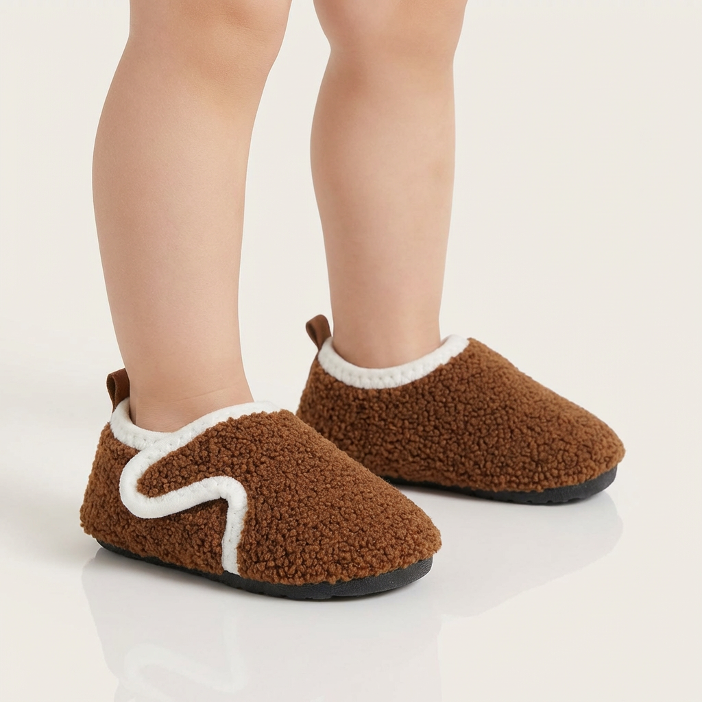 Cozy Plush Indoor Shoes Anti-Slip (Ages 3-11)