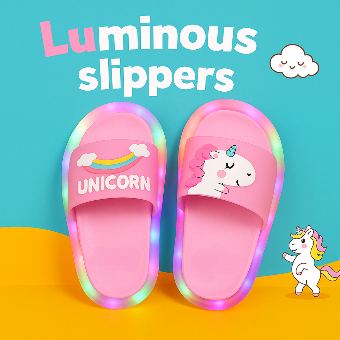 Unicorn LED Luminous Slippers 1-8 Years