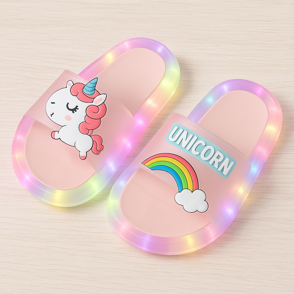 Unicorn LED Luminous Slippers 1-8 Years