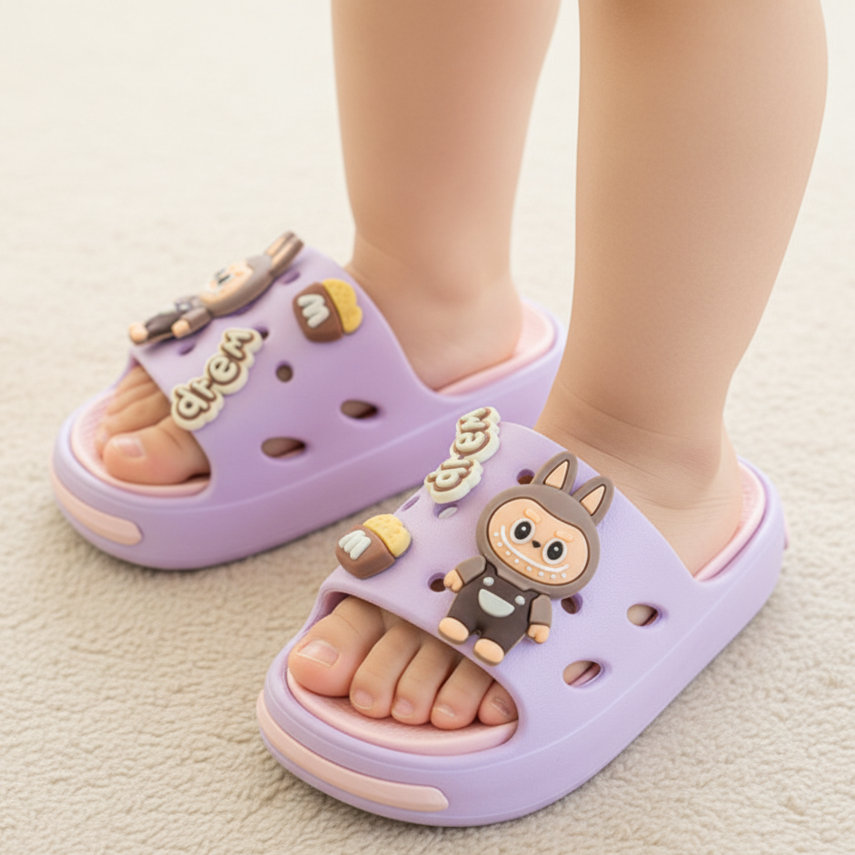 Pink and Purple EVA Slippers Ages 2–10