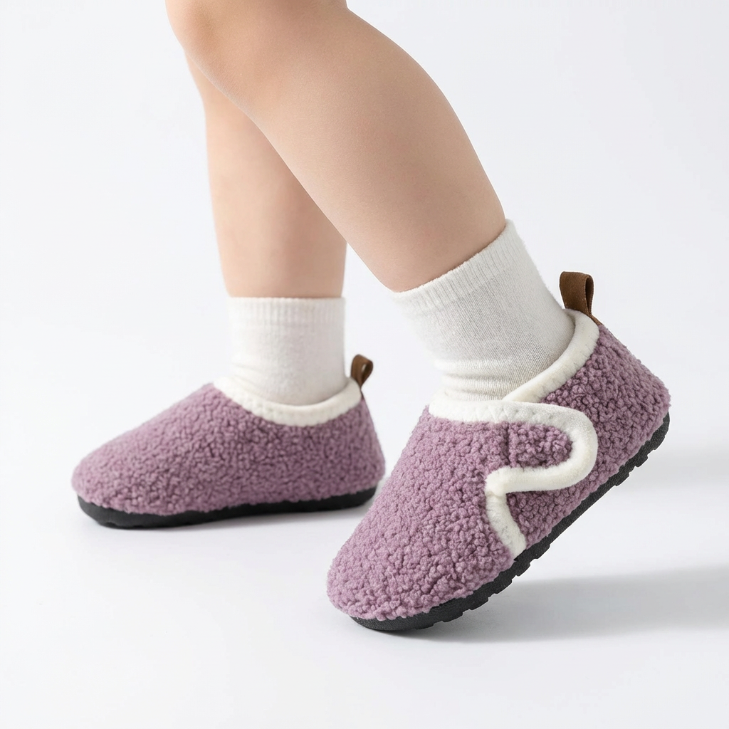 Cozy Plush Indoor Shoes Anti-Slip (Ages 3-11)