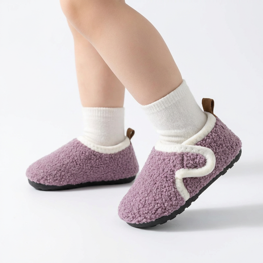 Cozy Plush Indoor Shoes Anti-Slip (Ages 3-11)