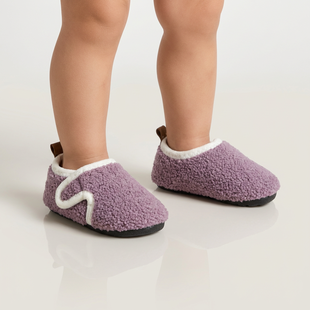 Cozy Plush Indoor Shoes Anti-Slip (Ages 3-11)