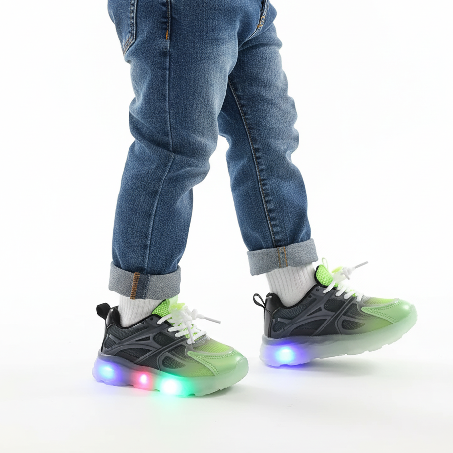 Rainbow LED Sneakers Ages 2–12 for Everyday Wear