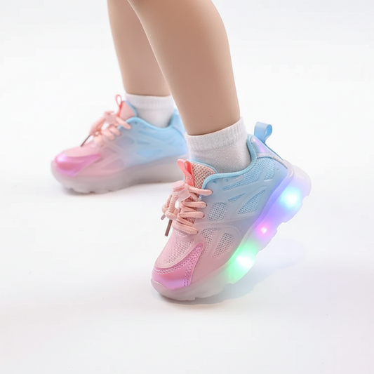 Rainbow LED Sneakers Ages 2–12 for Everyday Wear