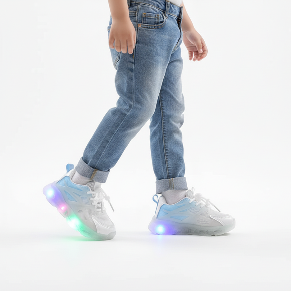 Rainbow LED Sneakers Ages 2–12 for Everyday Wear