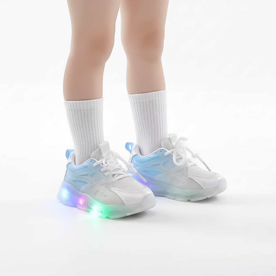 Rainbow LED Sneakers Ages 2–12 for Everyday Wear