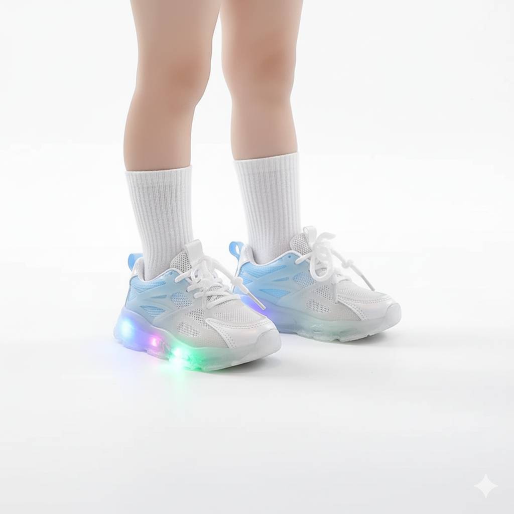 Rainbow LED Sneakers Ages 2–12 for Everyday Wear