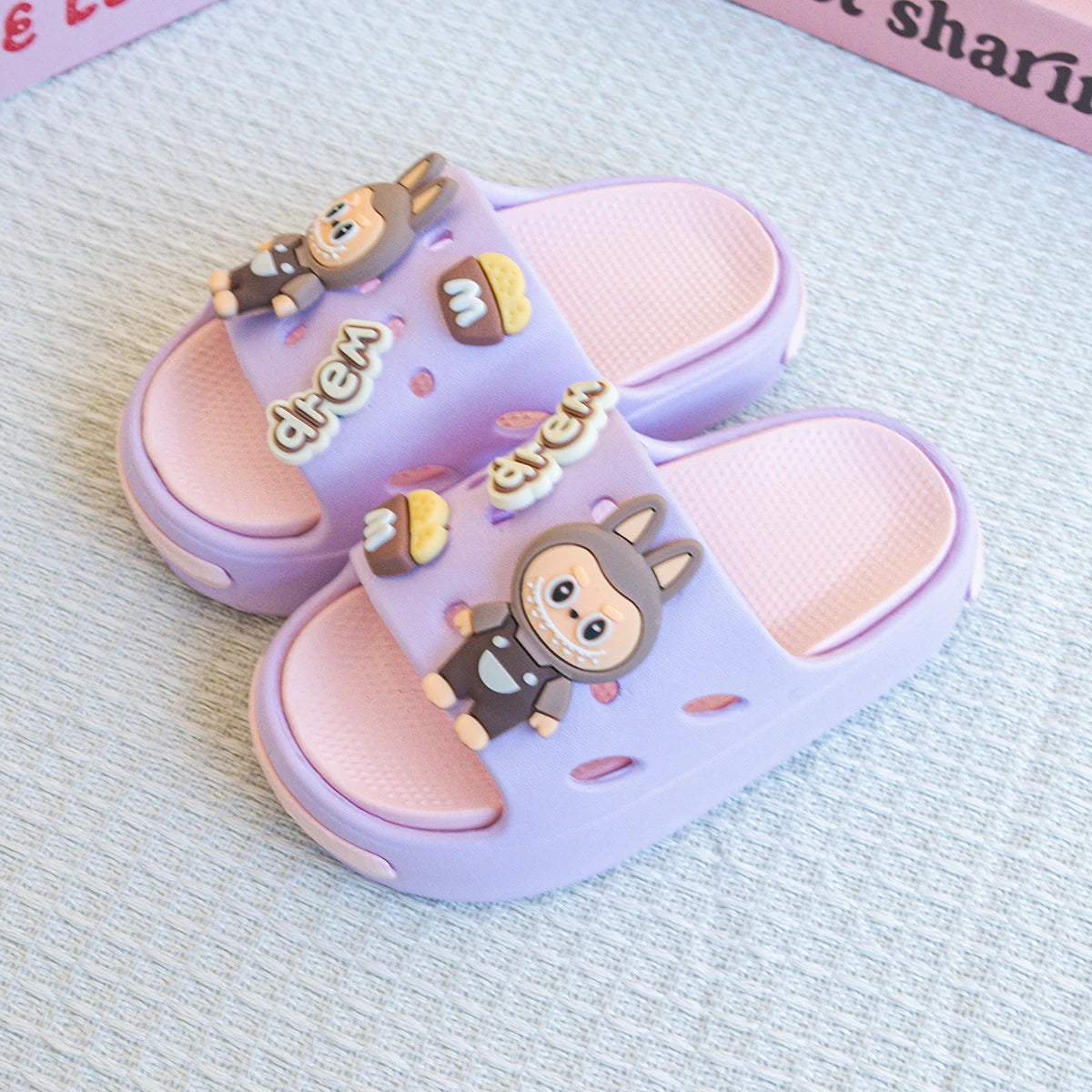 Pink and Purple EVA Slippers Ages 2–10