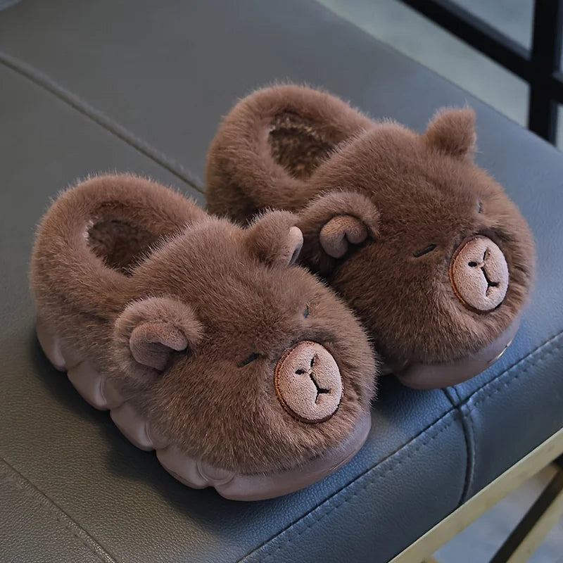 Warm Capybara Slip-On Slippers Ages 2-13