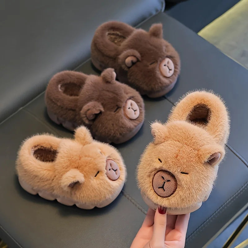 Warm Capybara Slip-On Slippers Ages 2-13