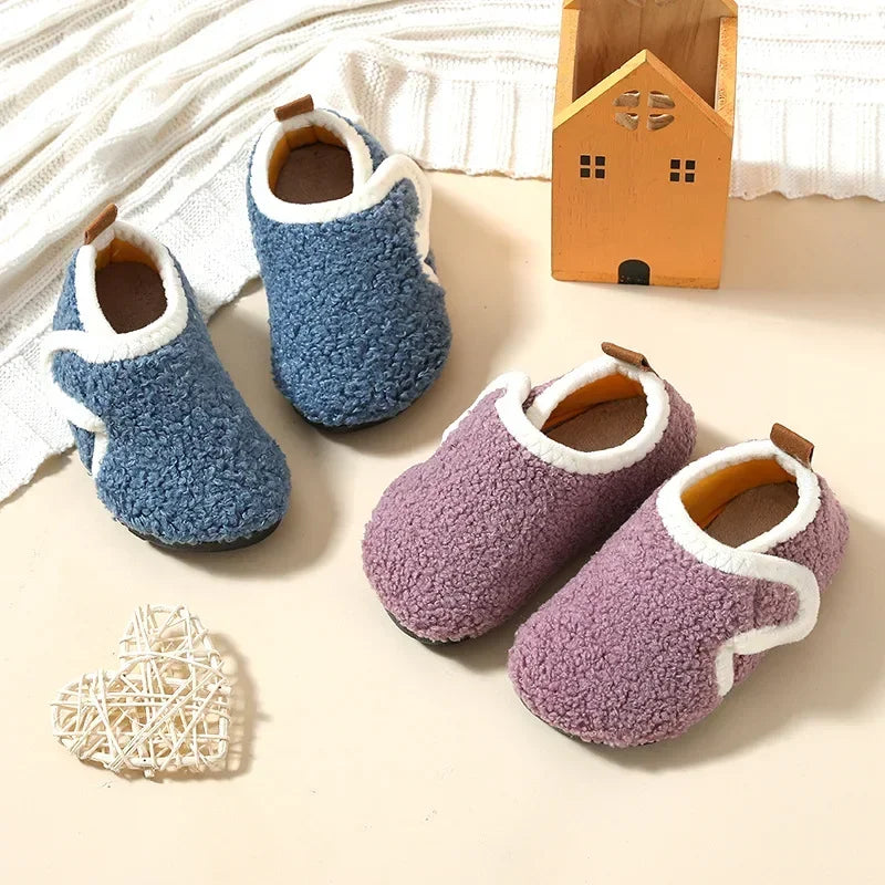 Cozy Plush Indoor Shoes Anti-Slip (Ages 3-11)
