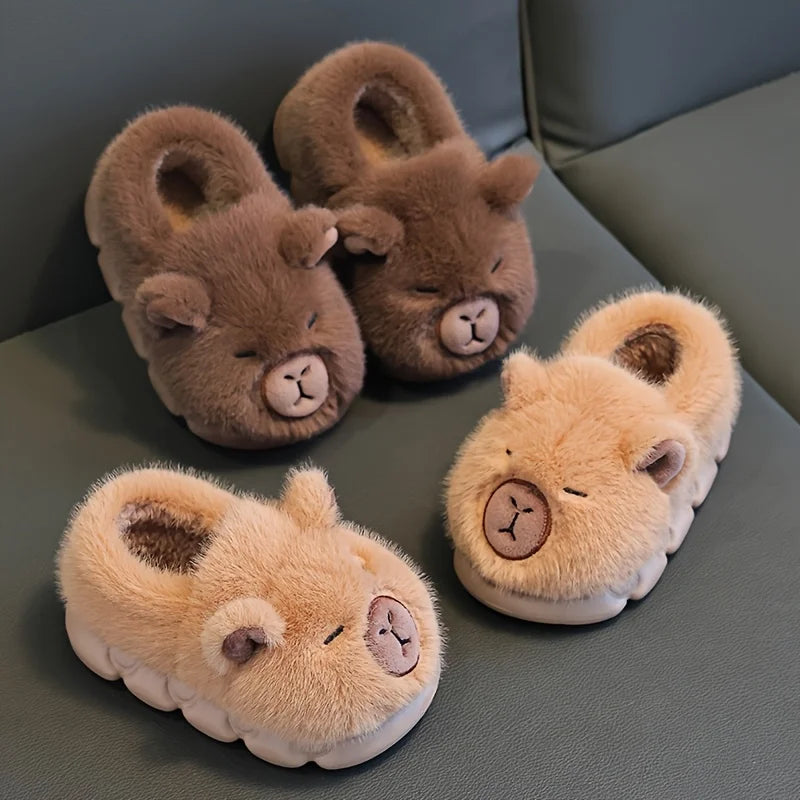 Warm Capybara Slip-On Slippers Ages 2-13