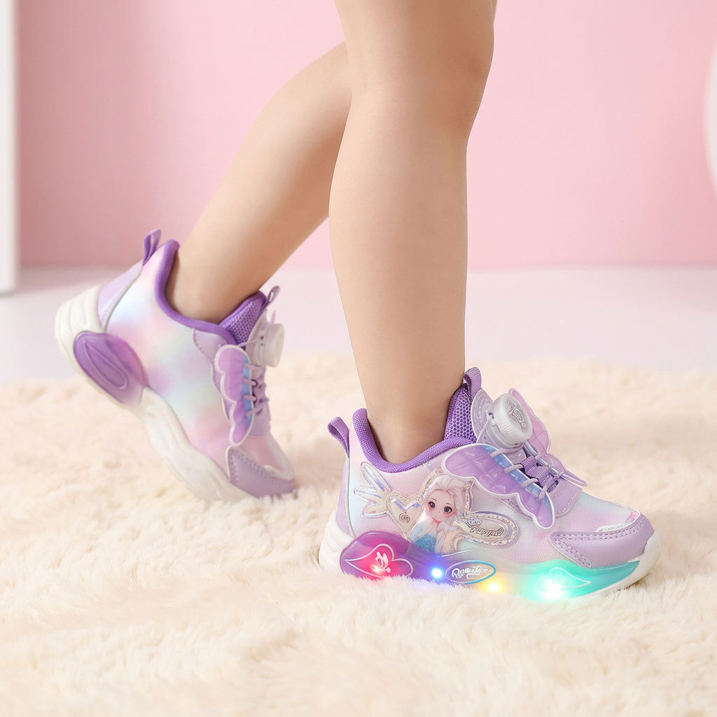 Adidași cu LED-uri strălucitoare, fluturi prințesă (vârste 1-7)
