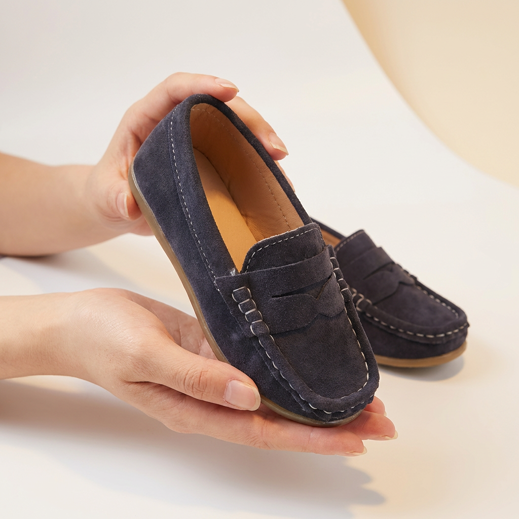 Kids Classic Leather Slip-On Loafers – School & Casual Wear