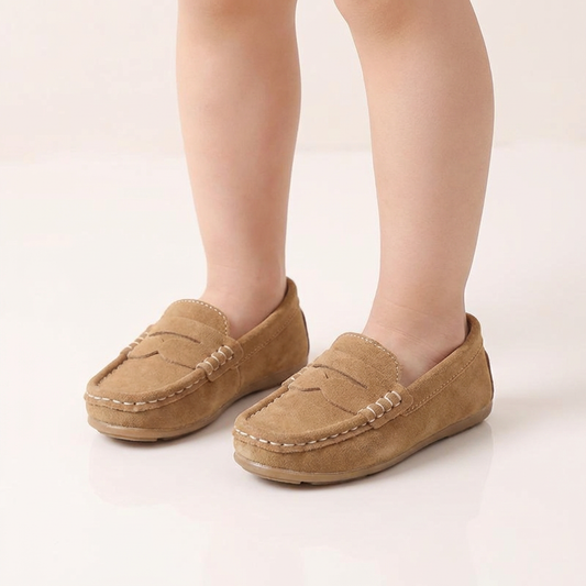 Kids Classic Leather Slip-On Loafers – School & Casual Wear
