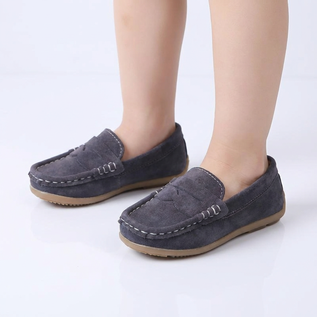 Kids Classic Leather Slip-On Loafers – School & Casual Wear