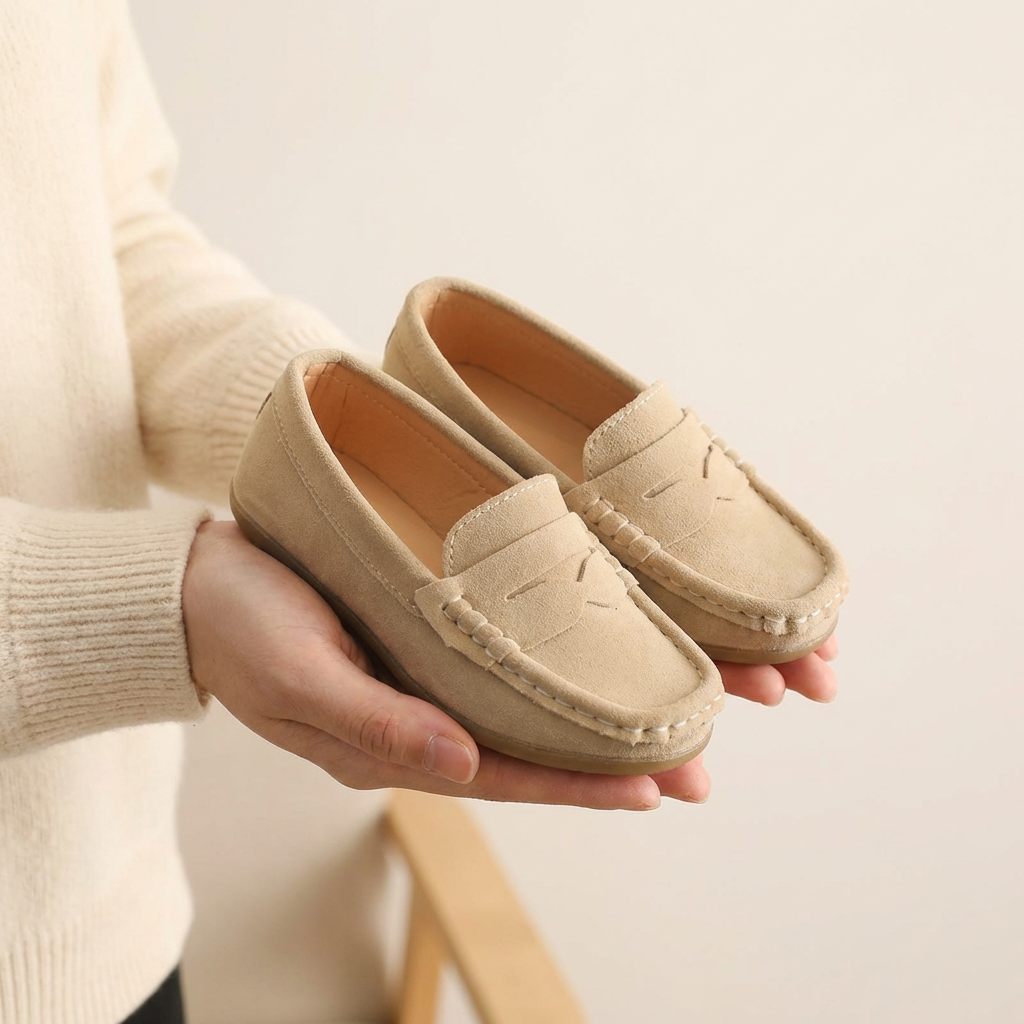 Kids Classic Leather Slip-On Loafers – School & Casual Wear