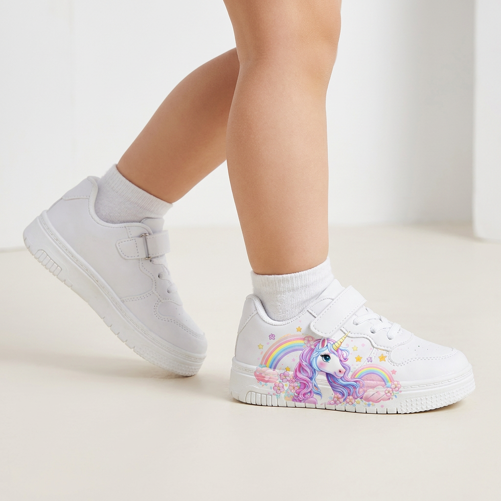 Kids Unicorn Rainbow Sneakers – Ages 2–12