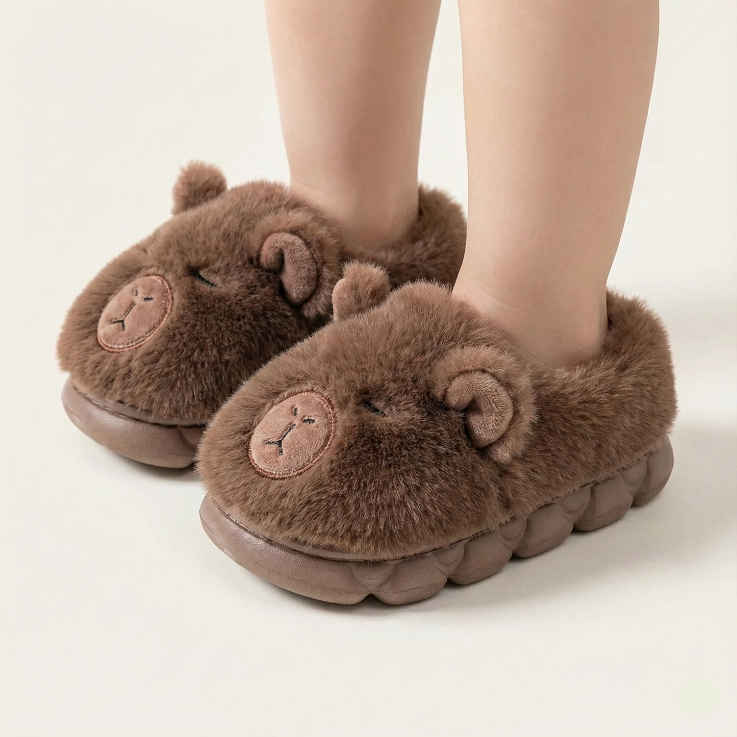 Warm Capybara Slip-On Slippers Ages 2-13