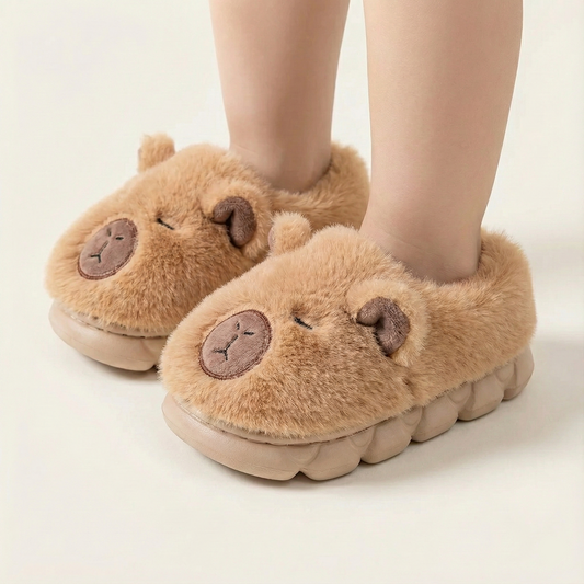 Warm Capybara Slip-On Slippers Ages 2-13