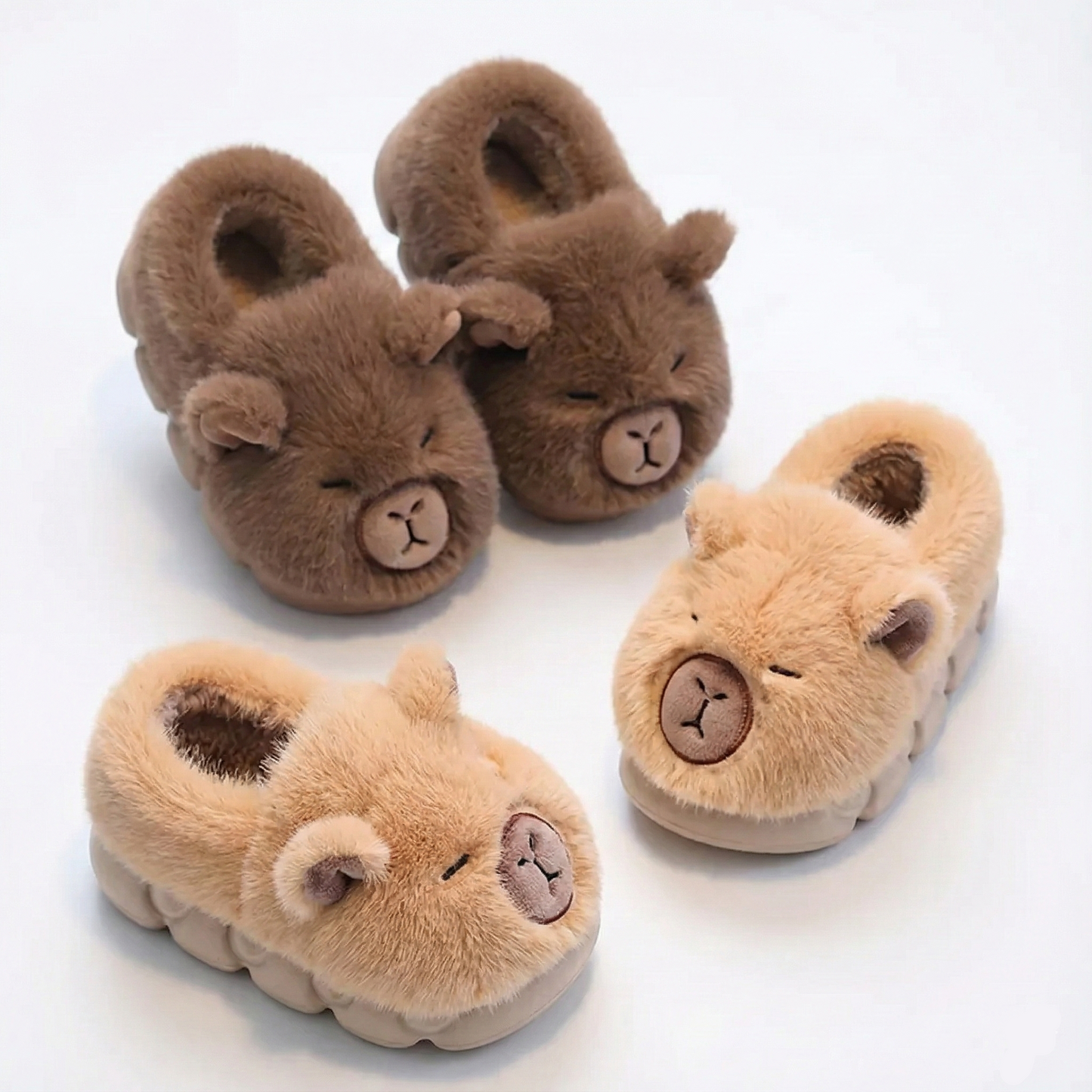 Warm Capybara Slip-On Slippers Ages 2-13