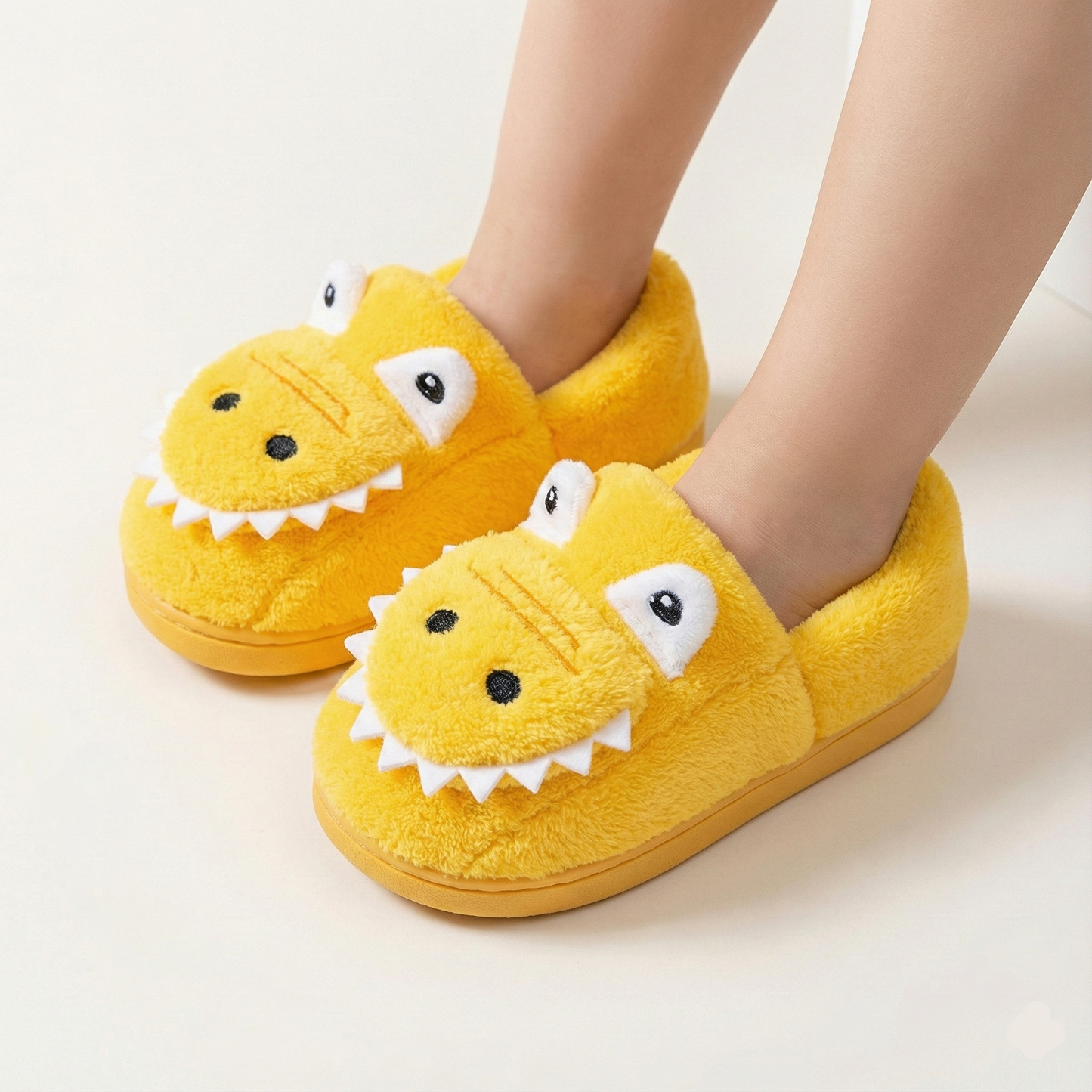 Soft Cartoon Dino Slippers Ages 1-6
